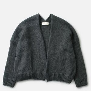 Evam Eva mohair silk cardigan gray color